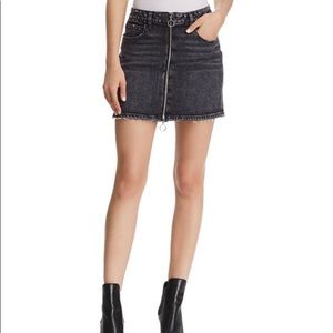 NWT Paige Aideen Denim Skirt W/O-Ring Zip MYRA
